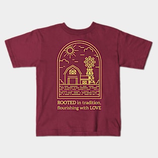 Line Art Homestead Kids T-Shirt